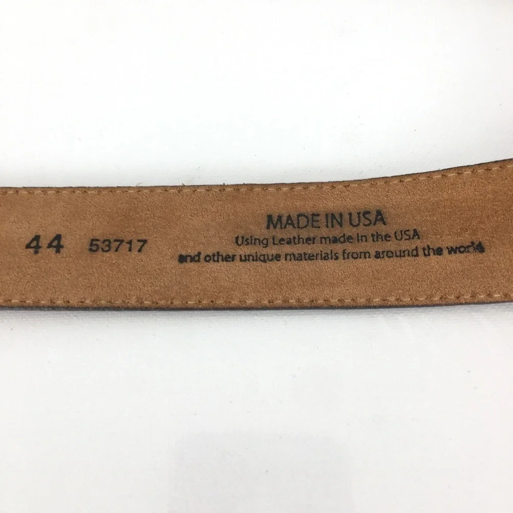 Silver Creek Classics Brown Leather Western Cowboy Belt Size 44 Made In The USA